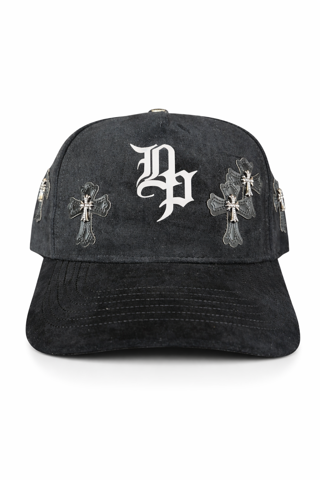 “Crossed” Pre Curved SnapBack (Suede)