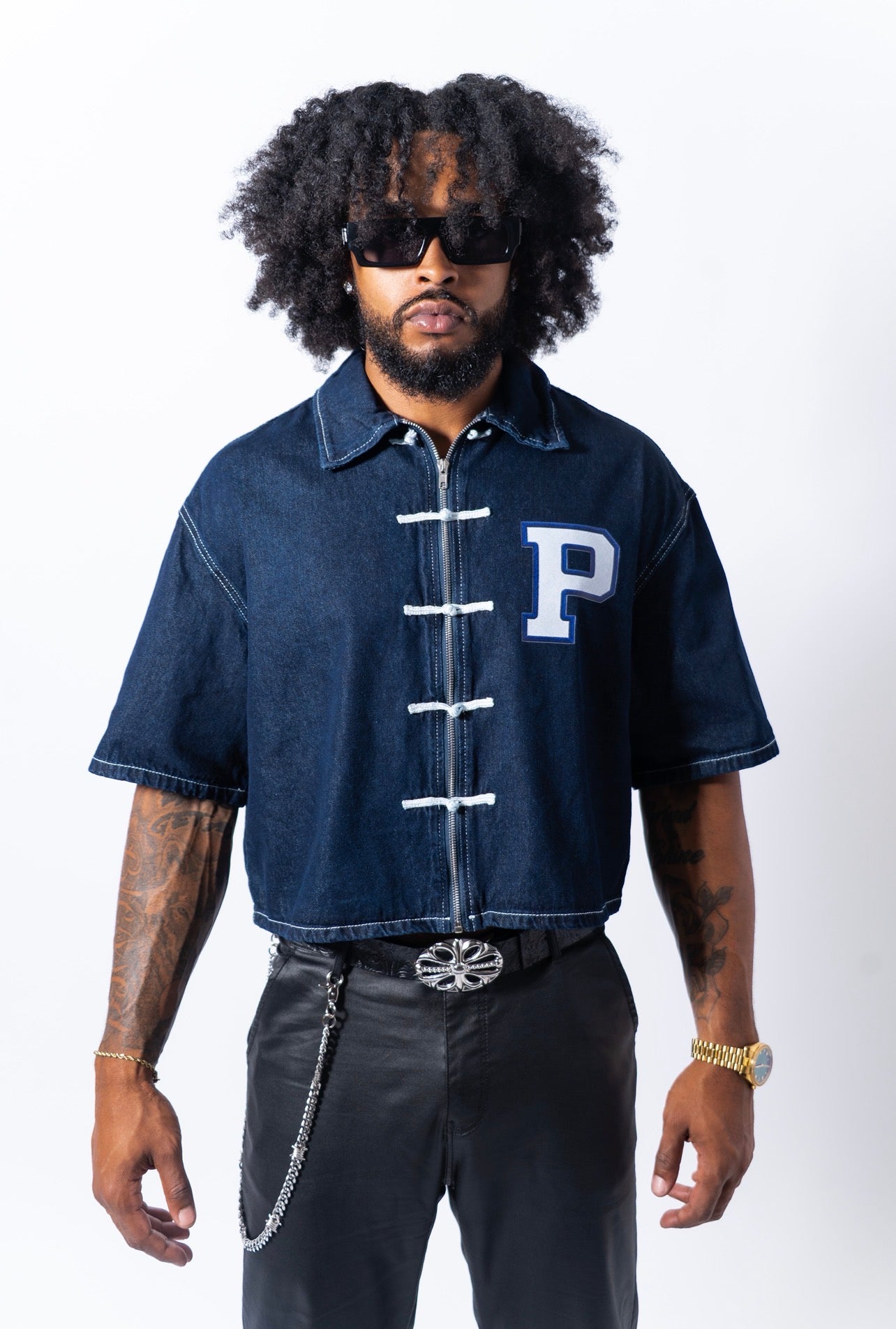 Denim Zip Up  (Raw Denim)