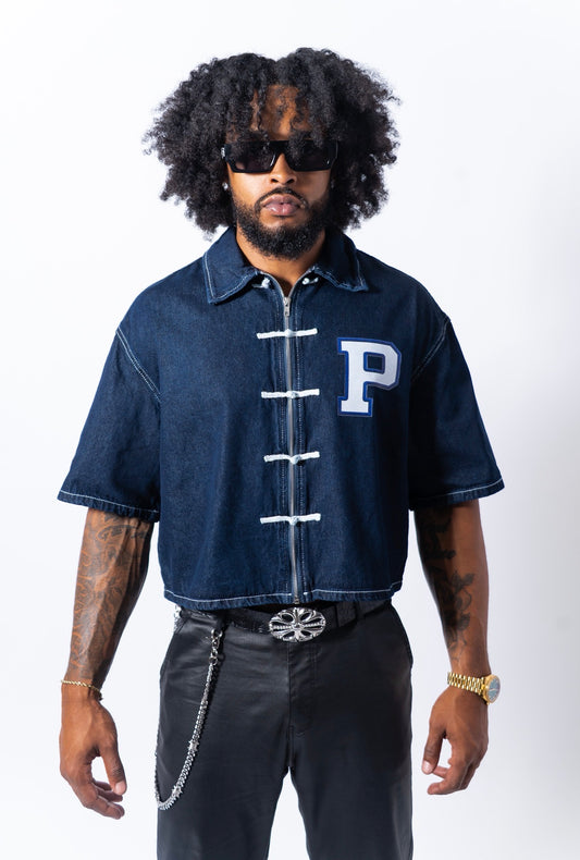 Denim Zip Up  (Raw Denim)