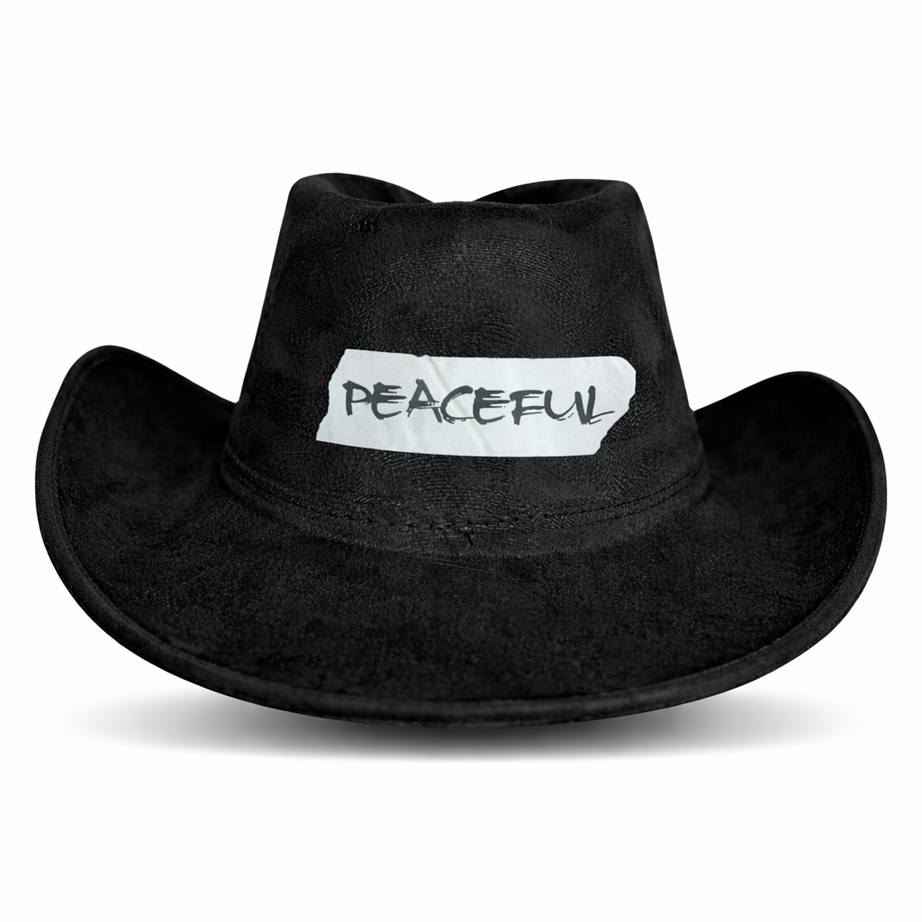 “PEACEFUL” Western Hat (Black)