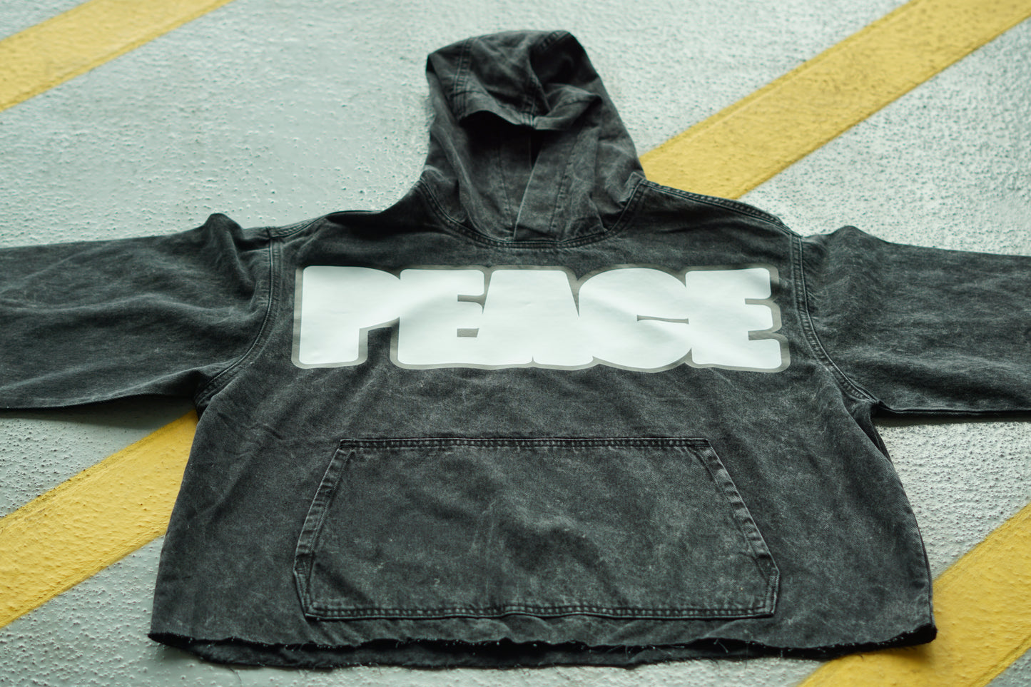 DXP-Denim Oversized Peace Hoodie