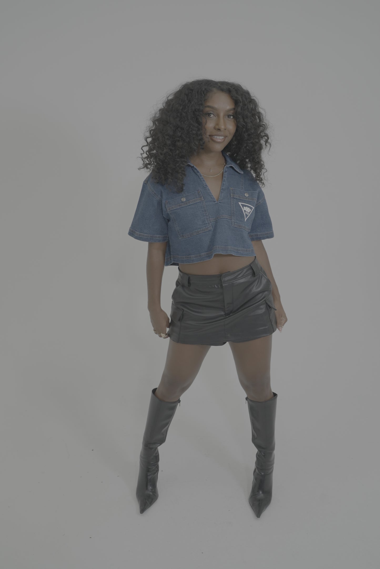 DXP Denim Cropped Top