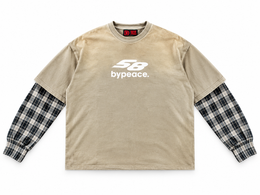 58 Layered Flannel Tee (Brown)