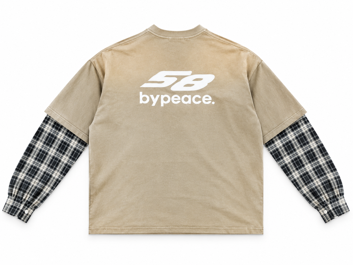 58 Layered Flannel Tee (Brown)