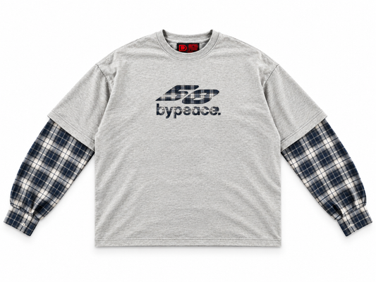 58 Layered Flannel Tee (Grey)