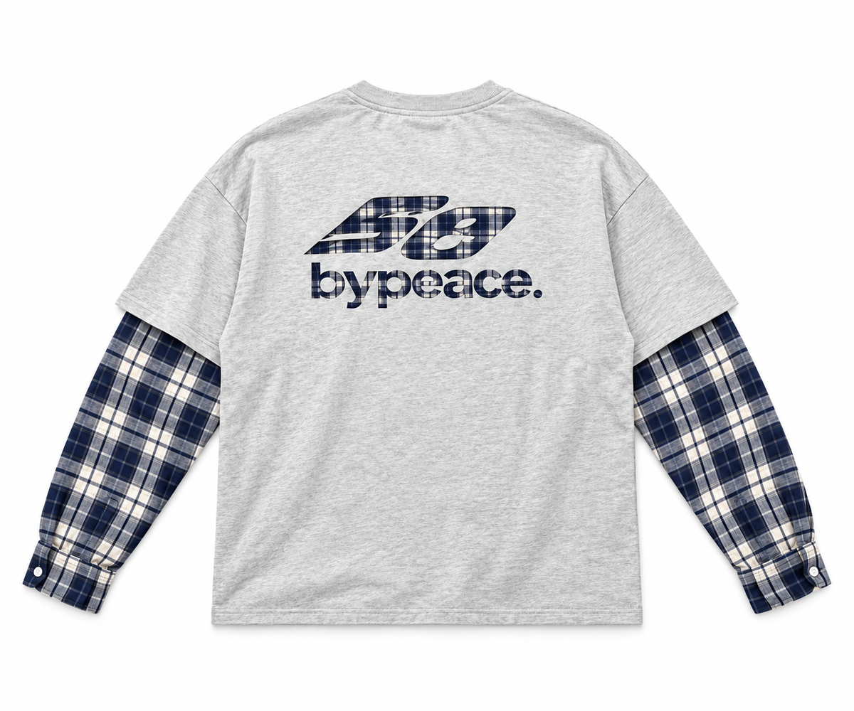 58 Layered Flannel Tee (Grey)