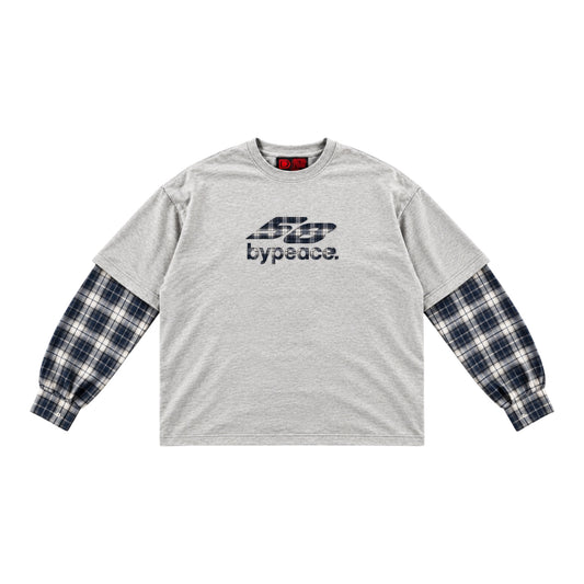 58 Layered Flannel Tee (Grey)