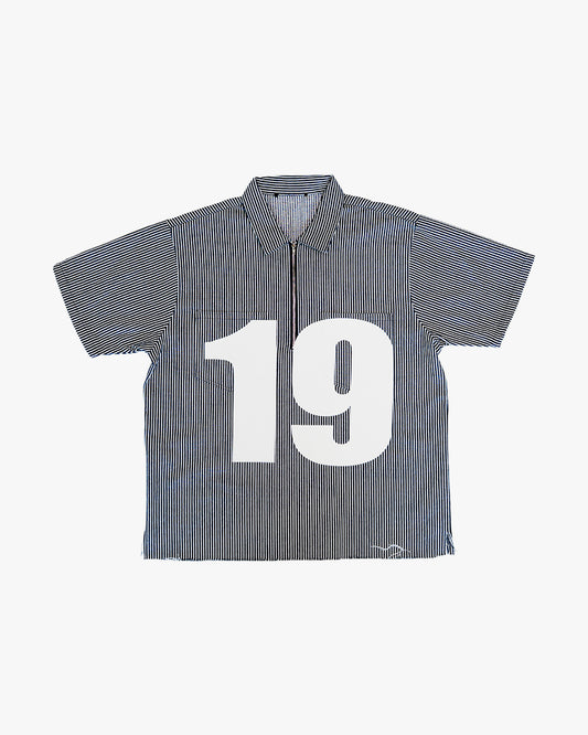 1958 Short Sleeve Stripe 1/2 Zip Shirt